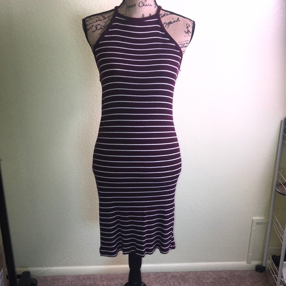 Forever 21 maroon ribbed dress in 1X